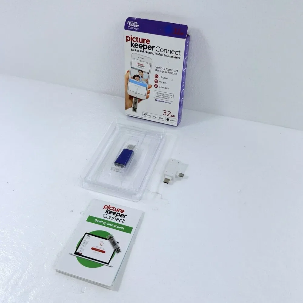 Picture Keeper Connect 32GB Photo Backup Drive iPhone Android Computer New